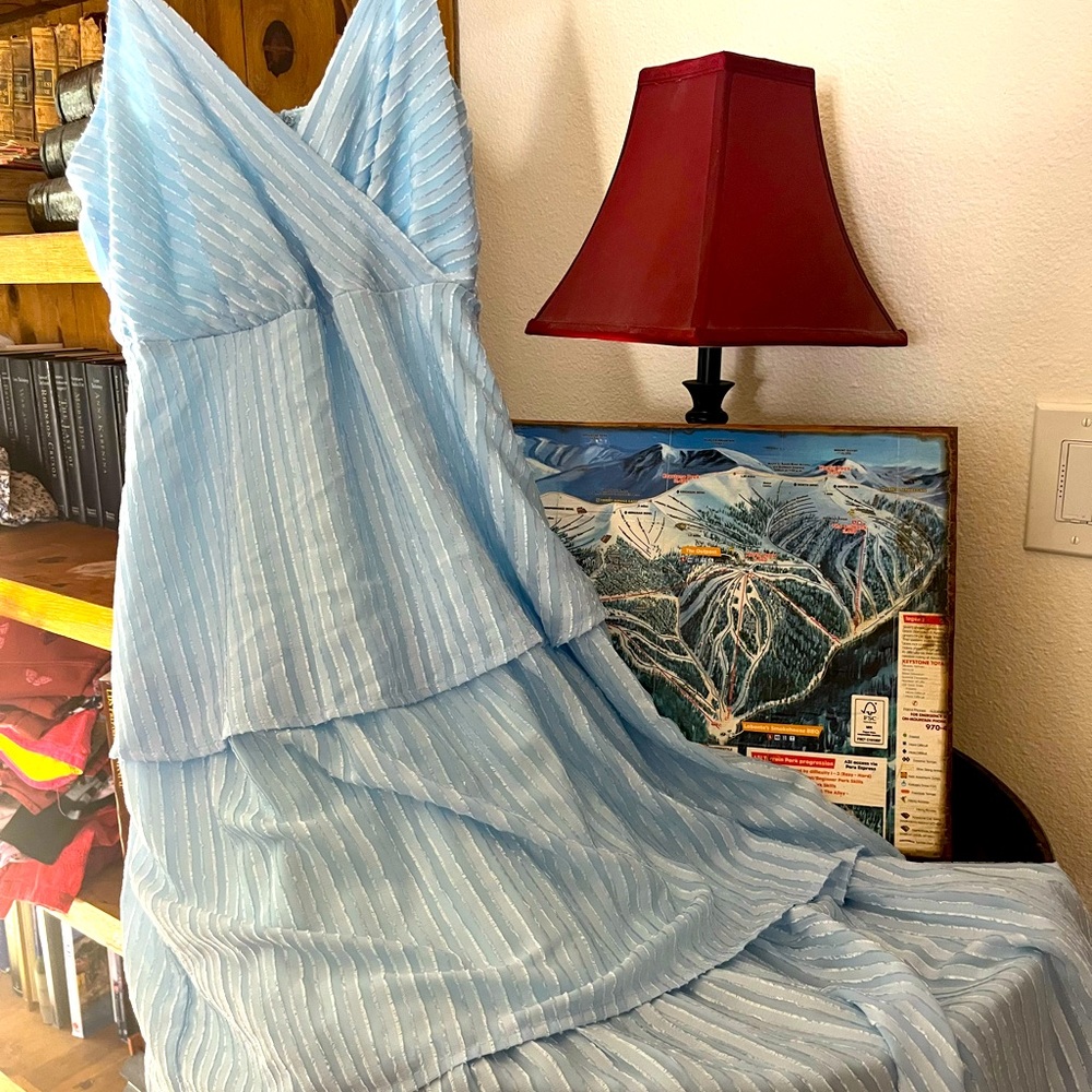 Blue Floor-length Lulus Dress sz S